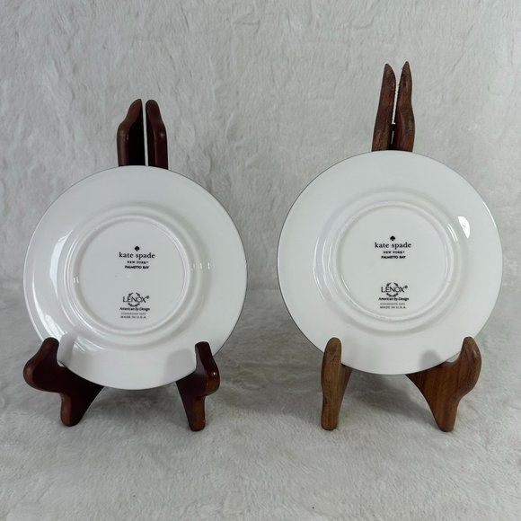 Kate Spade New York  Palmetto Bay Saucer 5.6" set of 2 Bone China Lenox - Picture 2 of 8